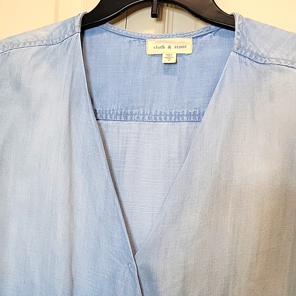 CLOTH & STONE Blue Chambray Romper from Anthropologie Size Small - Picture 3 of 8